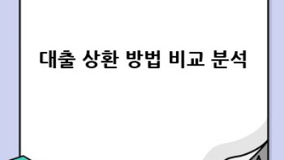 똑똑한 대출 상환 전략: 나에게 맞는 방법은?