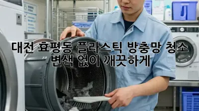 대전 효평동 플라스틱 방충망 청소, 변색 없이 깨끗하게!